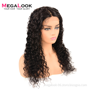 Megalook Hair Discounts Kim Kardashian High Density Heat Resistant Brazilian Human Hair Deep Wave Lace Wig
